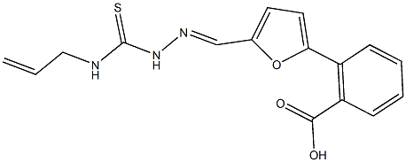 2-(5-{2-[(allylamino)carbothioyl]carbohydrazonoyl}-2-furyl)benzoic acid Struktur