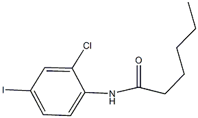 N-(2-chloro-4-iodophenyl)hexanamide Struktur