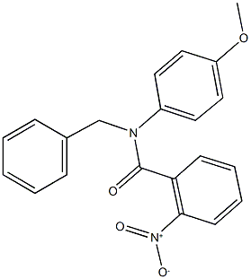 N-benzyl-2-nitro-N-(4-methoxyphenyl)benzamide Struktur