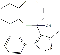 1-(3-methyl-5-phenyl-4-isoxazolyl)cyclododecanol Struktur