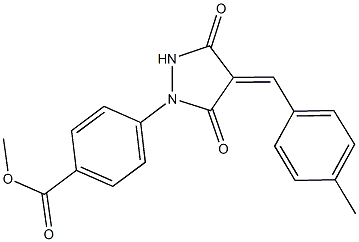 methyl 4-[4-(4-methylbenzylidene)-3,5-dioxo-1-pyrazolidinyl]benzoate Struktur