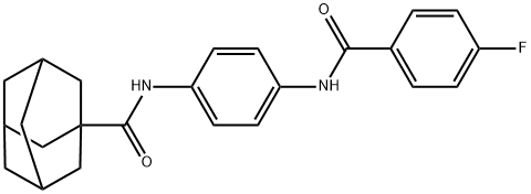 N-{4-[(4-fluorobenzoyl)amino]phenyl}-1-adamantanecarboxamide Struktur