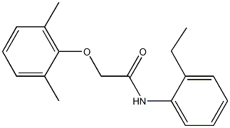 2-(2,6-dimethylphenoxy)-N-(2-ethylphenyl)acetamide Struktur