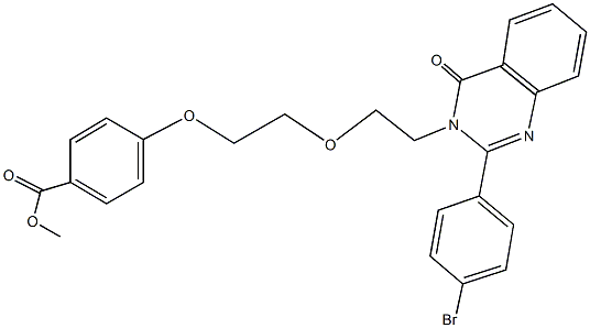 methyl 4-{2-[2-(2-(4-bromophenyl)-4-oxo-3(4H)-quinazolinyl)ethoxy]ethoxy}benzoate Struktur