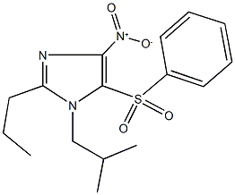 4-nitro-1-isobutyl-5-(phenylsulfonyl)-2-propyl-1H-imidazole Struktur