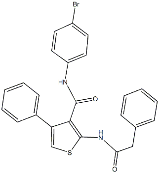 N-(4-bromophenyl)-4-phenyl-2-[(phenylacetyl)amino]-3-thiophenecarboxamide Struktur