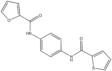 N-{4-[(2-thienylcarbonyl)amino]phenyl}-2-furamide Struktur