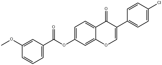 3-(4-chlorophenyl)-4-oxo-4H-chromen-7-yl 3-methoxybenzoate Struktur