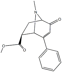 methyl 8-methyl-2-oxo-4-phenyl-8-azabicyclo[3.2.1]oct-3-ene-6-carboxylate Struktur