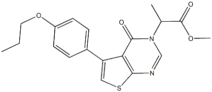 methyl 2-(4-oxo-5-(4-propoxyphenyl)thieno[2,3-d]pyrimidin-3(4H)-yl)propanoate Struktur