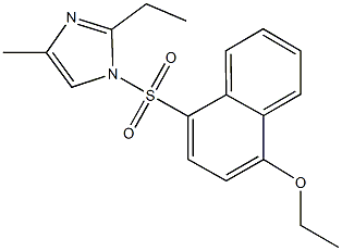 ethyl 4-[(2-ethyl-4-methyl-1H-imidazol-1-yl)sulfonyl]-1-naphthyl ether Struktur