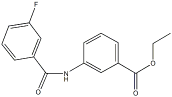 ethyl 3-[(3-fluorobenzoyl)amino]benzoate Struktur