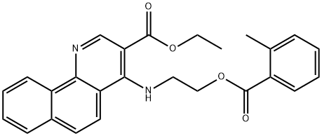 ethyl 4-({2-[(2-methylbenzoyl)oxy]ethyl}amino)benzo[h]quinoline-3-carboxylate Struktur