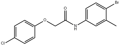 N-(4-bromo-3-methylphenyl)-2-(4-chlorophenoxy)acetamide Struktur