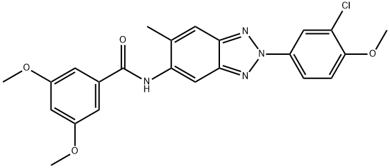 N-[2-(3-chloro-4-methoxyphenyl)-6-methyl-2H-1,2,3-benzotriazol-5-yl]-3,5-dimethoxybenzamide Struktur