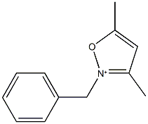 2-benzyl-3,5-dimethylisoxazol-2-ium Struktur