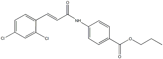 propyl 4-{[3-(2,4-dichlorophenyl)acryloyl]amino}benzoate Struktur