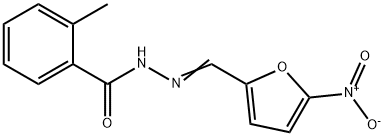 N'-({5-nitro-2-furyl}methylene)-2-methylbenzohydrazide Struktur