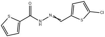 N'-[(5-chloro-2-thienyl)methylene]-2-thiophenecarbohydrazide Struktur