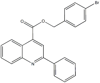 4-bromobenzyl 2-phenyl-4-quinolinecarboxylate Struktur