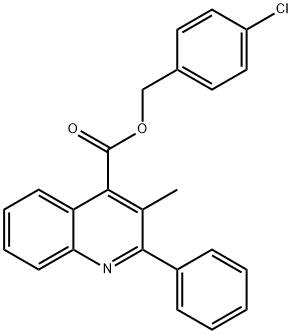 4-chlorobenzyl 3-methyl-2-phenyl-4-quinolinecarboxylate Struktur