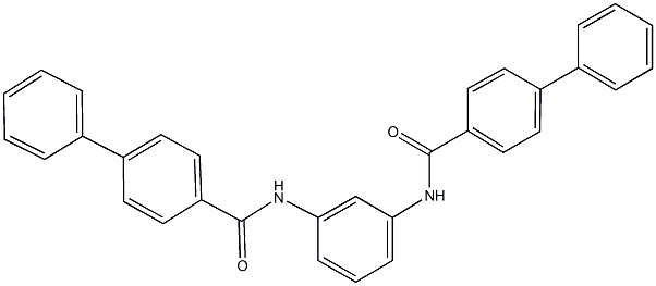 N-{3-[([1,1'-biphenyl]-4-ylcarbonyl)amino]phenyl}[1,1'-biphenyl]-4-carboxamide Struktur