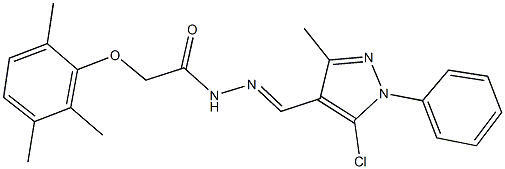 N'-[(5-chloro-3-methyl-1-phenyl-1H-pyrazol-4-yl)methylene]-2-(2,3,6-trimethylphenoxy)acetohydrazide Struktur