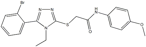 2-{[5-(2-bromophenyl)-4-ethyl-4H-1,2,4-triazol-3-yl]sulfanyl}-N-(4-methoxyphenyl)acetamide Struktur