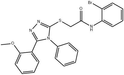 N-(2-bromophenyl)-2-{[5-(2-methoxyphenyl)-4-phenyl-4H-1,2,4-triazol-3-yl]sulfanyl}acetamide Struktur