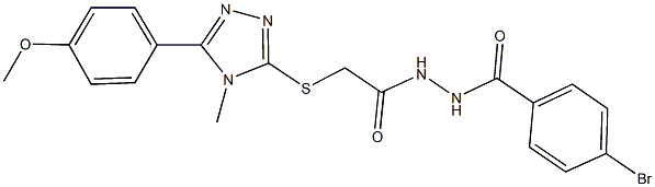 N'-(4-bromobenzoyl)-2-{[5-(4-methoxyphenyl)-4-methyl-4H-1,2,4-triazol-3-yl]sulfanyl}acetohydrazide Struktur