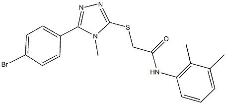 2-{[5-(4-bromophenyl)-4-methyl-4H-1,2,4-triazol-3-yl]sulfanyl}-N-(2,3-dimethylphenyl)acetamide Struktur