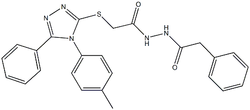 2-{[4-(4-methylphenyl)-5-phenyl-4H-1,2,4-triazol-3-yl]sulfanyl}-N'-(phenylacetyl)acetohydrazide Struktur