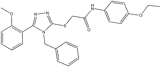 2-{[4-benzyl-5-(2-methoxyphenyl)-4H-1,2,4-triazol-3-yl]sulfanyl}-N-(4-ethoxyphenyl)acetamide Struktur