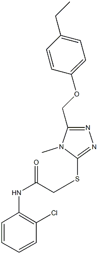 N-(2-chlorophenyl)-2-({5-[(4-ethylphenoxy)methyl]-4-methyl-4H-1,2,4-triazol-3-yl}sulfanyl)acetamide Struktur