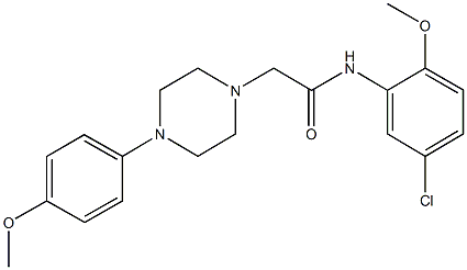 N-(5-chloro-2-methoxyphenyl)-2-[4-(4-methoxyphenyl)-1-piperazinyl]acetamide Struktur