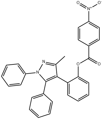 2-(3-methyl-1,5-diphenyl-1H-pyrazol-4-yl)phenyl 4-nitrobenzoate Struktur