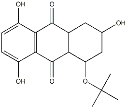 1-tert-butoxy-3,5,8-trihydroxy-1,2,3,4,4a,9a-hexahydro-9,10-anthracenedione Struktur