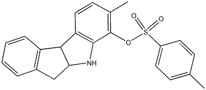 3-methyl-5,5a,6,10b-tetrahydroindeno[2,1-b]indol-4-yl 4-methylbenzenesulfonate Struktur