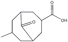 7-methyl-9-oxobicyclo[3.3.1]nonane-3-carboxylic acid Struktur