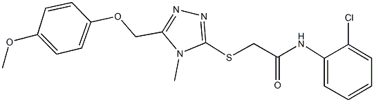 N-(2-chlorophenyl)-2-({5-[(4-methoxyphenoxy)methyl]-4-methyl-4H-1,2,4-triazol-3-yl}sulfanyl)acetamide Struktur