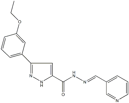 3-(3-ethoxyphenyl)-N'-(3-pyridinylmethylene)-1H-pyrazole-5-carbohydrazide Struktur