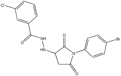 N'-[1-(4-bromophenyl)-2,5-dioxopyrrolidin-3-yl]-3-chlorobenzohydrazide Struktur