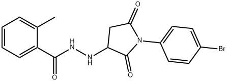 N'-[1-(4-bromophenyl)-2,5-dioxopyrrolidin-3-yl]-2-methylbenzohydrazide Struktur