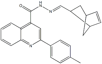 N'-(bicyclo[2.2.1]hept-5-en-2-ylmethylene)-2-(4-methylphenyl)-4-quinolinecarbohydrazide Struktur