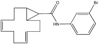 N-(3-bromophenyl)bicyclo[10.1.0]trideca-4,8-diene-13-carboxamide Struktur