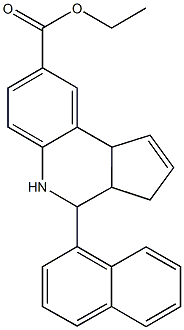 ethyl 4-(1-naphthyl)-3a,4,5,9b-tetrahydro-3H-cyclopenta[c]quinoline-8-carboxylate Struktur