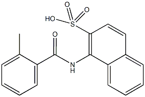 1-[(2-methylbenzoyl)amino]naphthalene-2-sulfonic acid Struktur