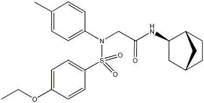 N-bicyclo[2.2.1]hept-2-yl-2-{[(4-ethoxyphenyl)sulfonyl]-4-methylanilino}acetamide Struktur