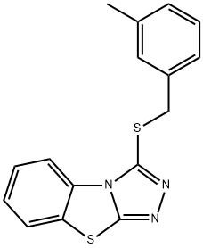 3-[(3-methylbenzyl)sulfanyl][1,2,4]triazolo[3,4-b][1,3]benzothiazole Struktur