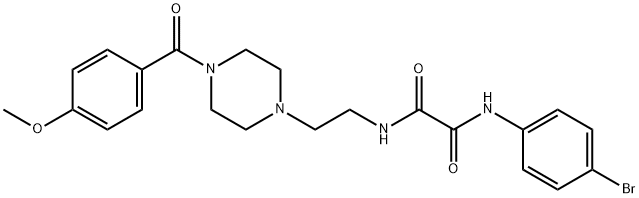 N~1~-(4-bromophenyl)-N~2~-{2-[4-(4-methoxybenzoyl)-1-piperazinyl]ethyl}ethanediamide Struktur